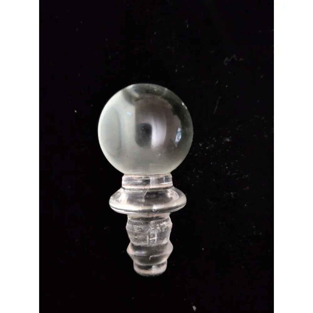 Clear Glass Sphere Decanter Bottle Stopper - Great Condition